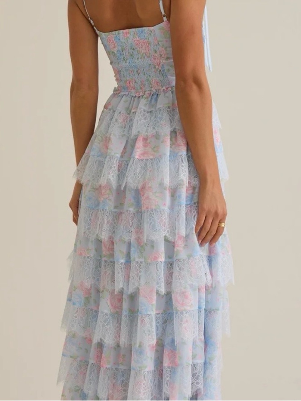 NEW NEW Altar’d State Blue and Pink Rhiannon Floral Maxi Dress Size XS, S, & L - Picture 5 of 16